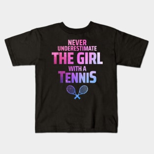 tennis girl Kids T-Shirt